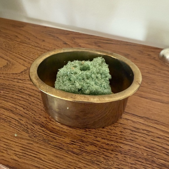 Vintage Brass Oval Planter Made In Taiwan - Picture 2 of 7